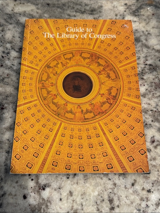 Guide to The Library of Congress - Vintage Yellow Illustrated Booklet